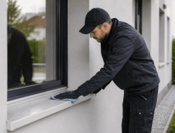Reinigung von Fensterbanken